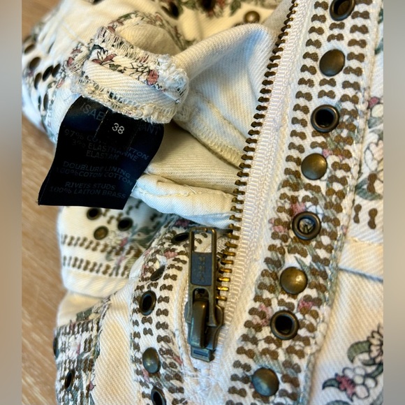 Isabel Marant Bario Berit Runway Studded Floral Pant Jean - Picture 5 of 5